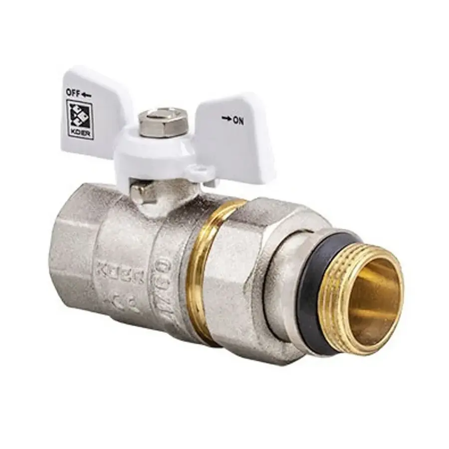 Кран з американкою 1/2" "антіпротечка" (Koer KR.227.W-Gi) білий (KR0190)
