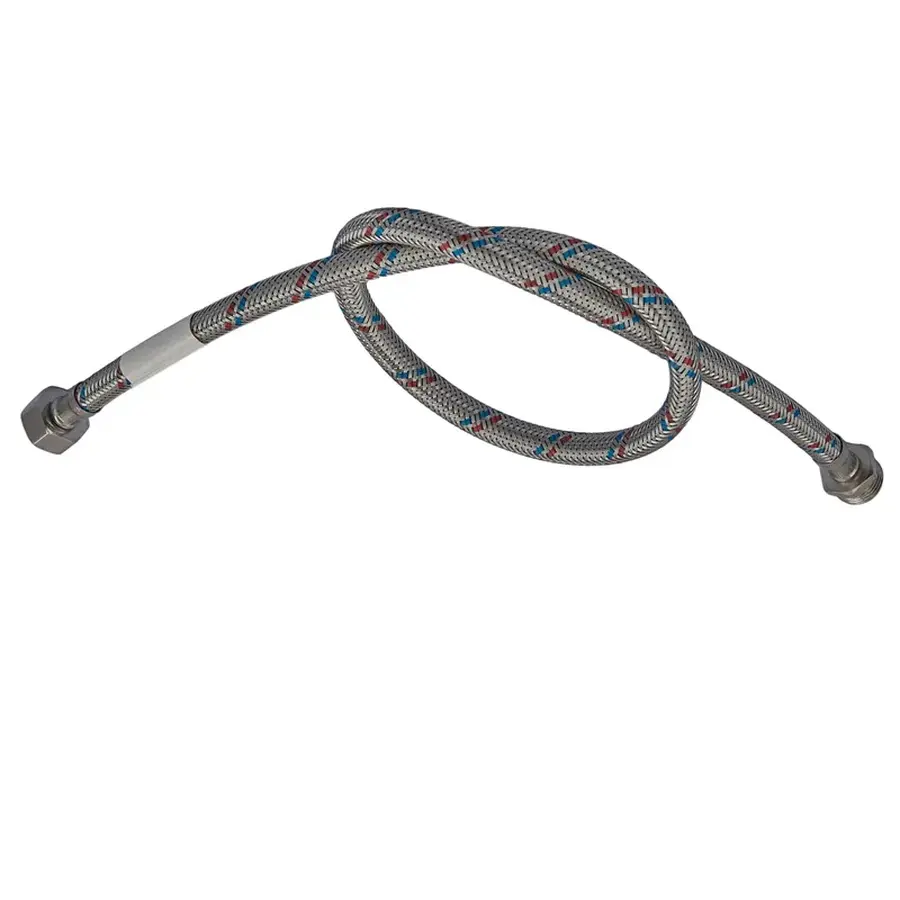 Гнучкий шланг для підключення води гайка 1/2'' - Штуцер 1/2'' (100 см) Zerix (ZX1565)