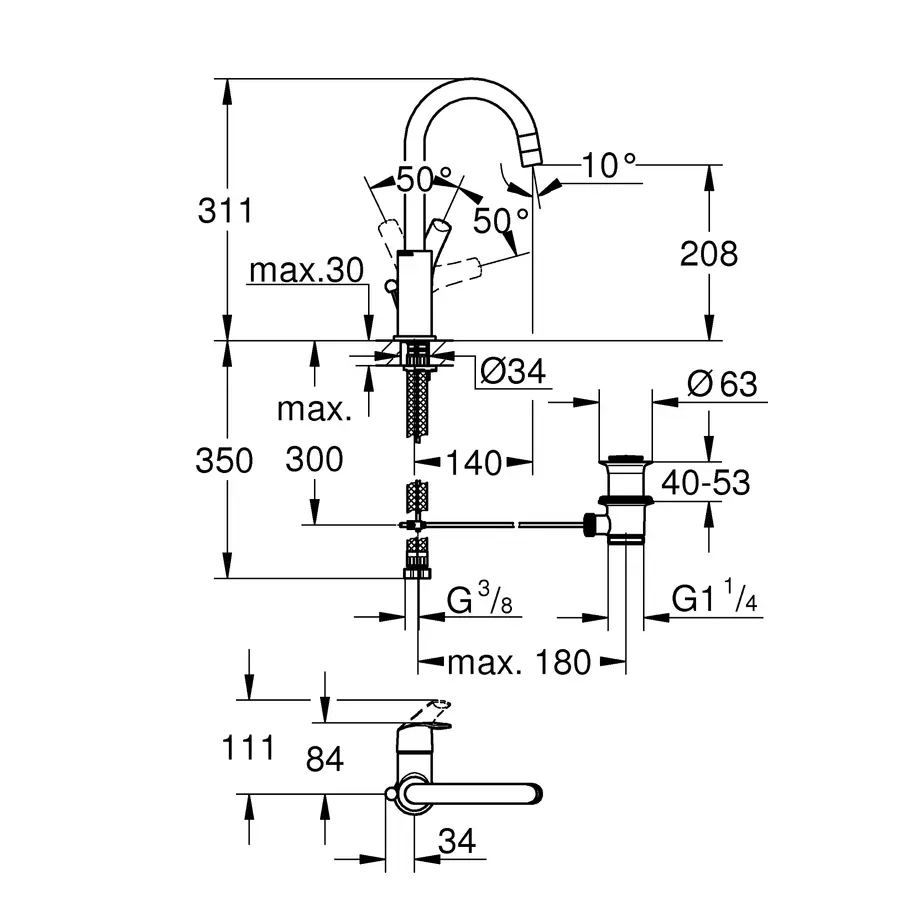 Кран кульовий Koer 2" ГГР (KR.214) (KR0038)