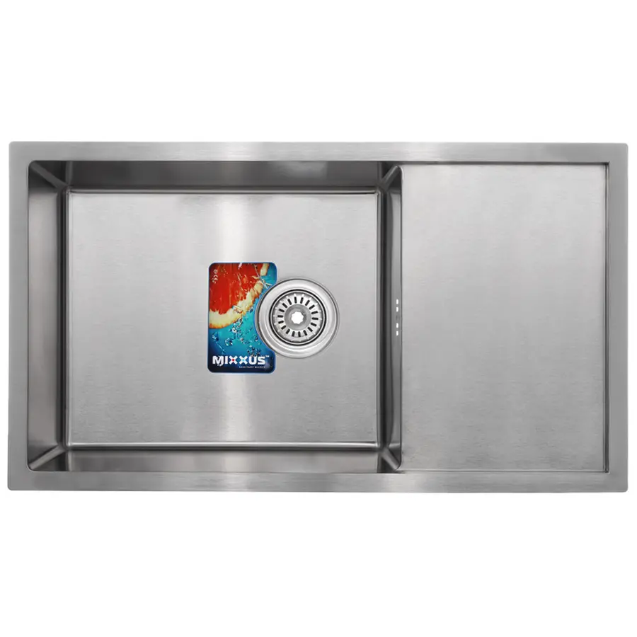 Набір Mixxus SET-7844-200x1.0-Satin (мийка + змішувач + диспенсер + сушка для посуду) (MX0582)