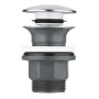 Донний клапан для раковини універсальний (з/без переливу) GROHE 40824000 автоматичний (СLICK-СLACK)