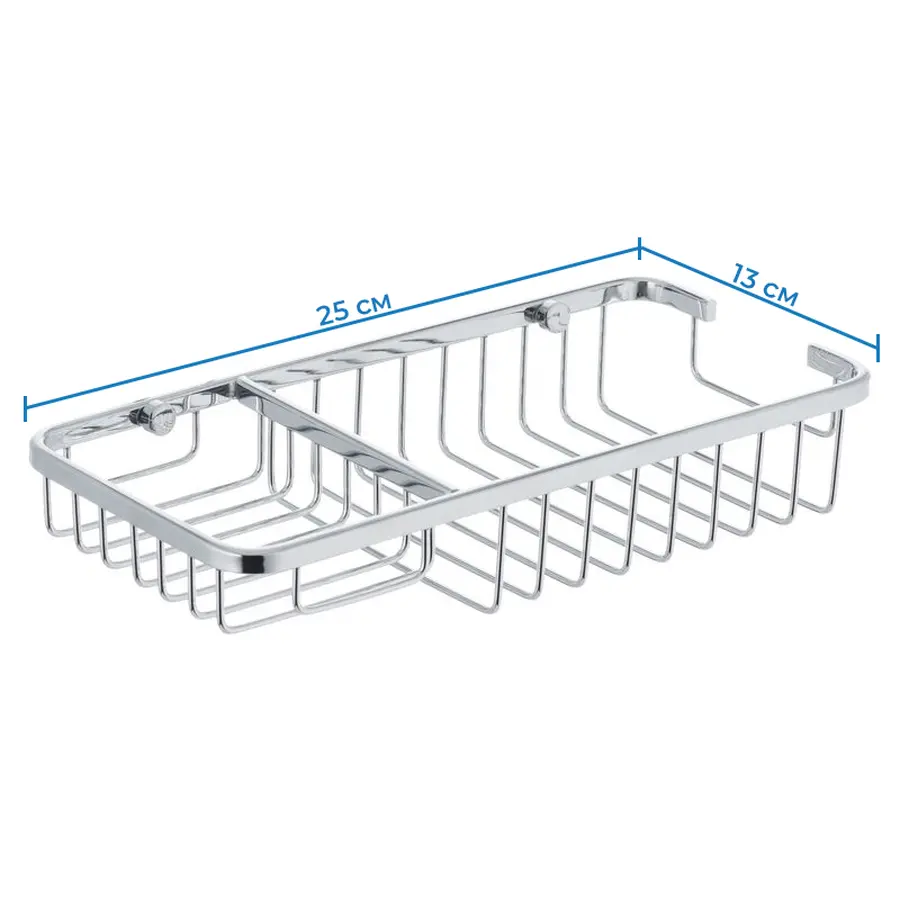 Полиця для ванної кімнати з мильницею Zerix LR337 (LL1455)