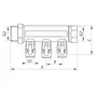 Колектор для теплої підлоги Koer KR.1126-3 1"x3 ways (KR2839)