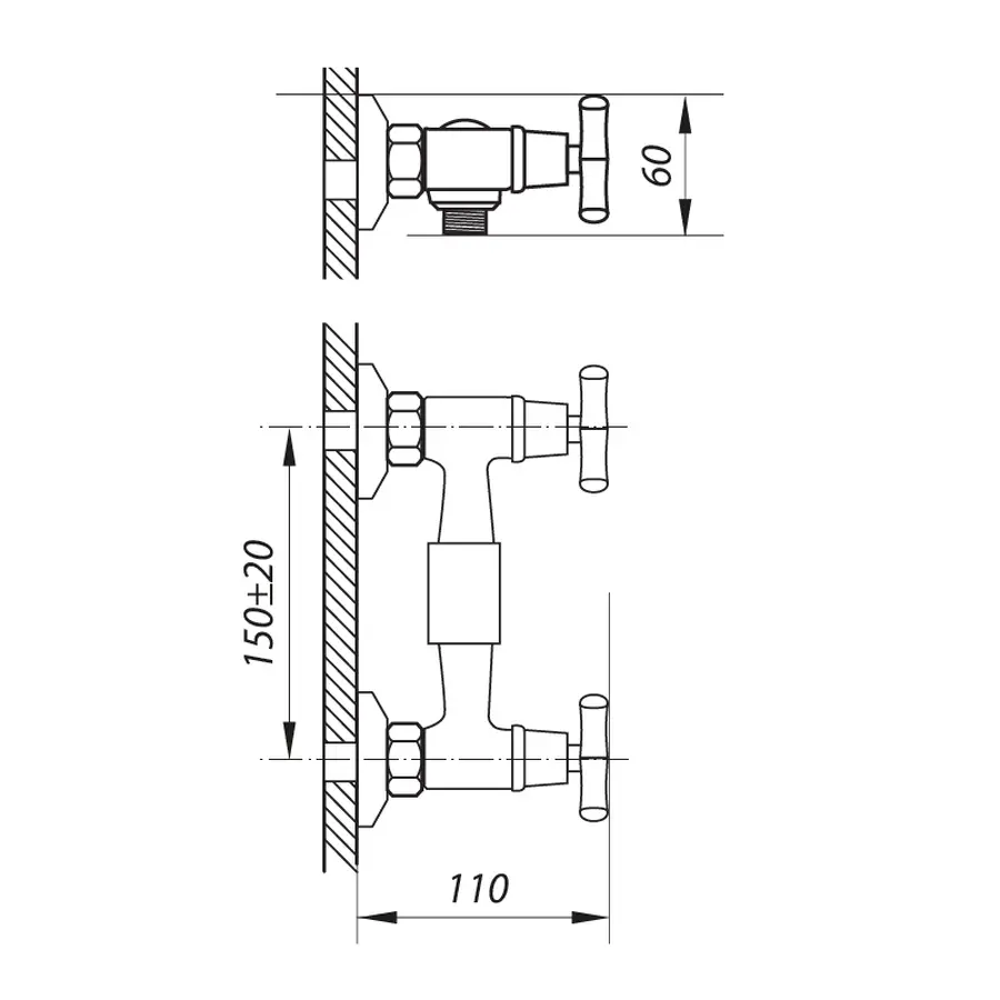 Змішувач для душа Zerix JIK5 102-A (ZX0407)