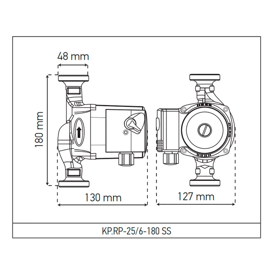 Рециркуляційний насос Koer KP.RP-25/6-180 SS (з гайками) (KP2795)