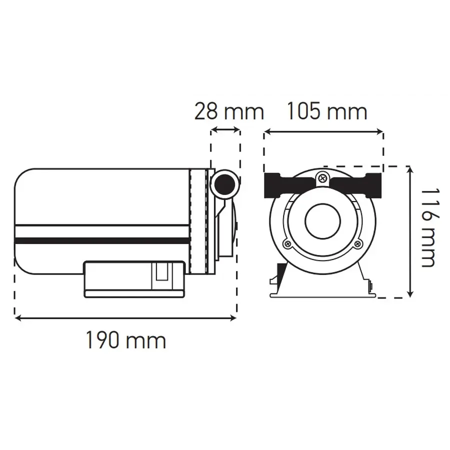 Насос підвищення тиску Koer KP.P15-GRS15 (з гайками, кабелем і вилкою) (KP0255)
