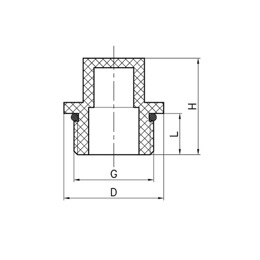 Заглушка Koer K0277.PRO - 1/2 PPR ЗР (KP2921)