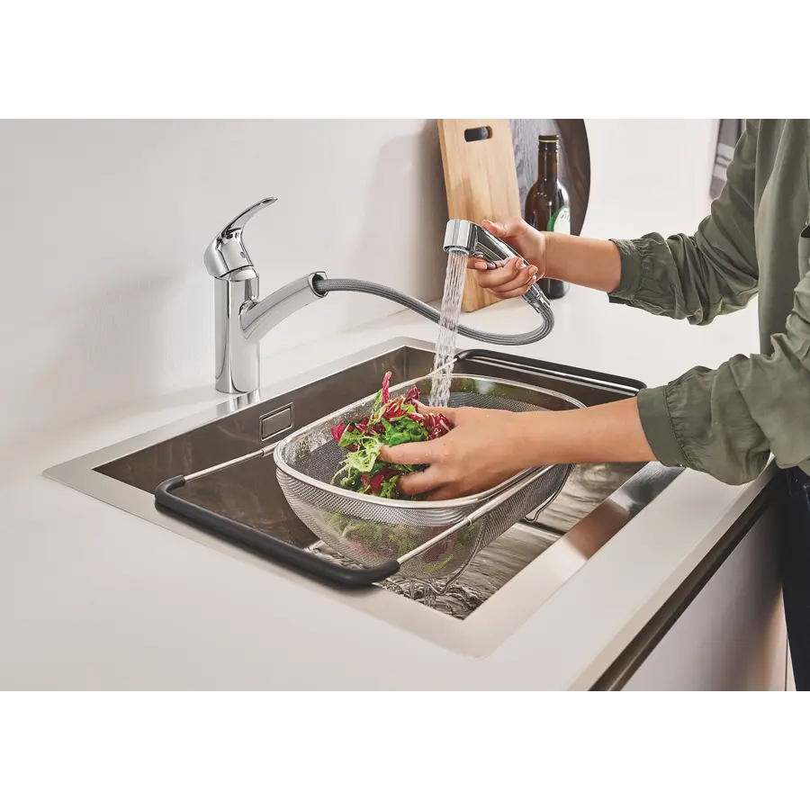 Змішувач для кухні з висувним виливом Grohe Eurosmart (30305000)
