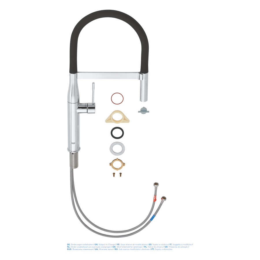 Змішувач для кухні з гнучким виливом Grohe Essence New (30294000)