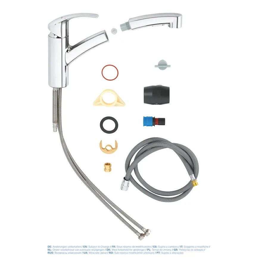 Змішувач для кухні з висувним виливом Grohe Eurosmart (30305000)