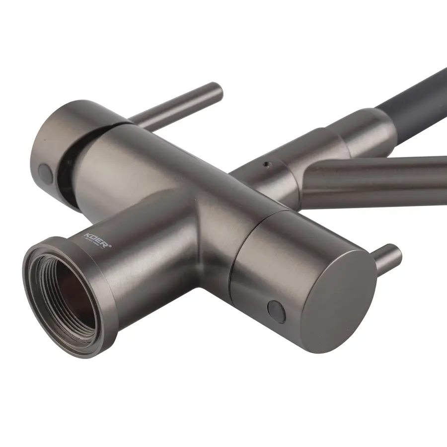 Кухонний змішувач з силік. виливом і вих. для питної води KOER KB-72006-07 (KR3382)