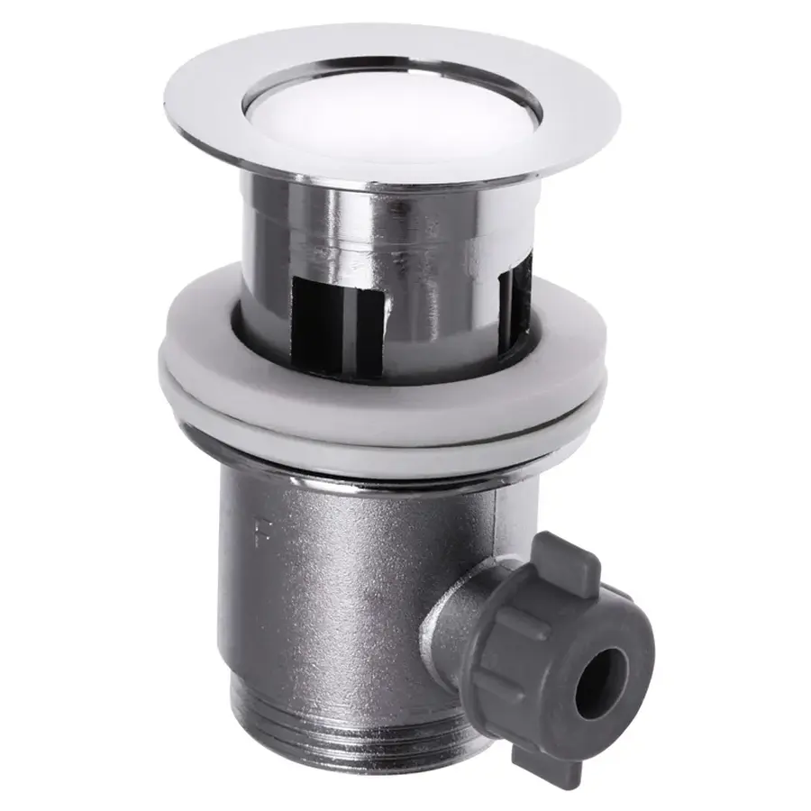 Важільний донний клапан для умивальника Mixxus POP-UP-02 з переливом (Колір хром) 1 1/4'' (MI1677)
