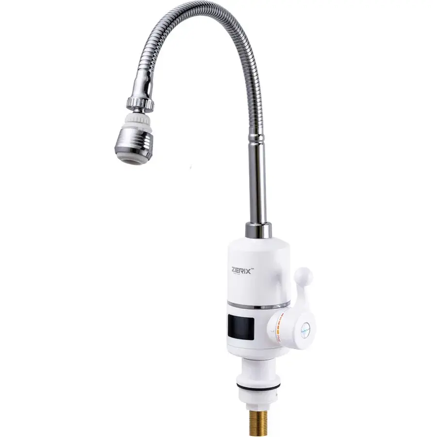 Водонагрівач 3,3 kW проточний, з індикатором температури, рефлекторний вилив ZERIX ELW06-EF (ZX3072)