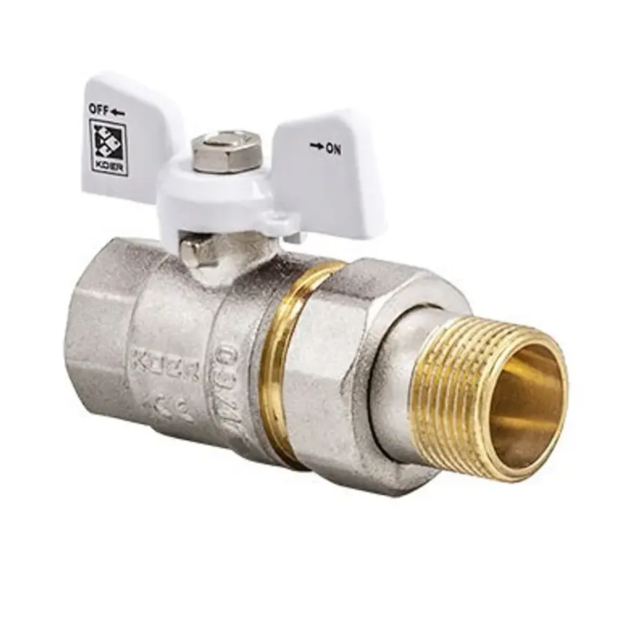 Кран з американкою 1/2" (Koer KR.227.W) білий (KR0015)