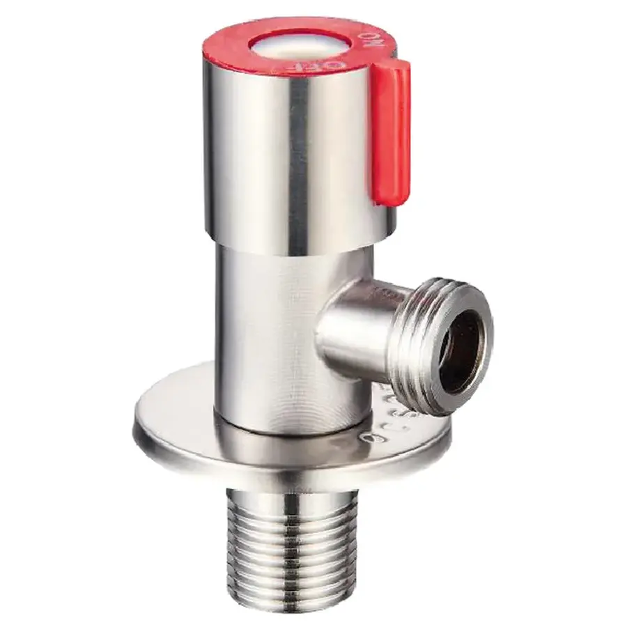 Кран для підключення сантехприборів (червоний) Zerix VAL-02 (ZX3176)