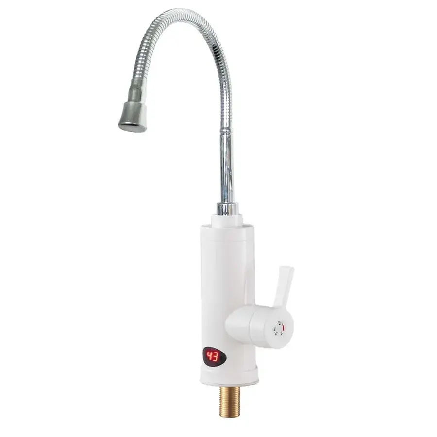 Водонагрівач 3,3 kW проточний, з індикатором температури, рефлекторний вилив, на мийку ZERIX ELW07-EF (ZX4782)