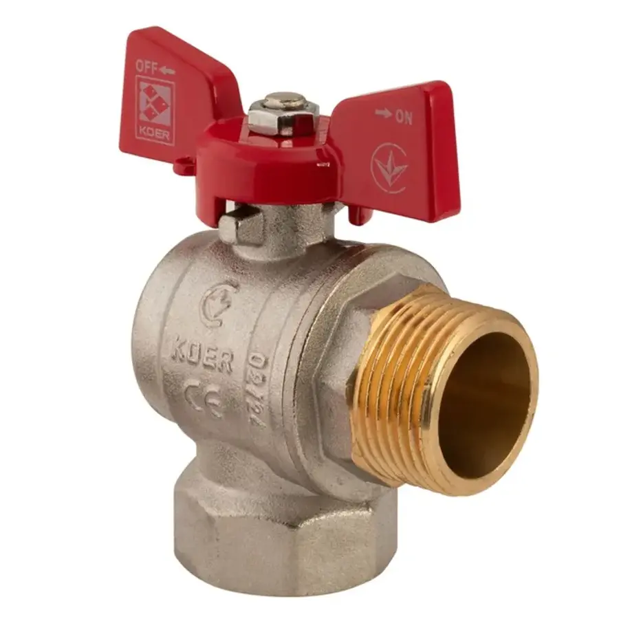 Кран кульовий Koer 1" ГШМ кутовий (KR.208) (KR2807)