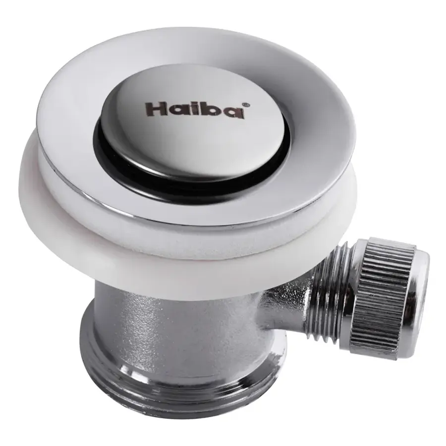 Важільний донний клапан для умивальника Haiba POP-UP з переливом (Колір хром) 1 1/4'' (AC0019)