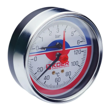 Термо-манометр аксіальний (KOER KM.812A) (0-6 bar), D 80мм, 1/4''-1/2'' (KR0220)