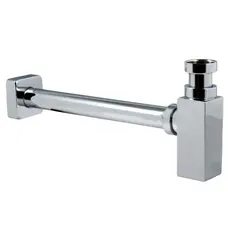 Сифон для раковини Haiba 02 без випуску (під донний клапан) без ревізії (Колір хром) 1 1/4'' (HB058