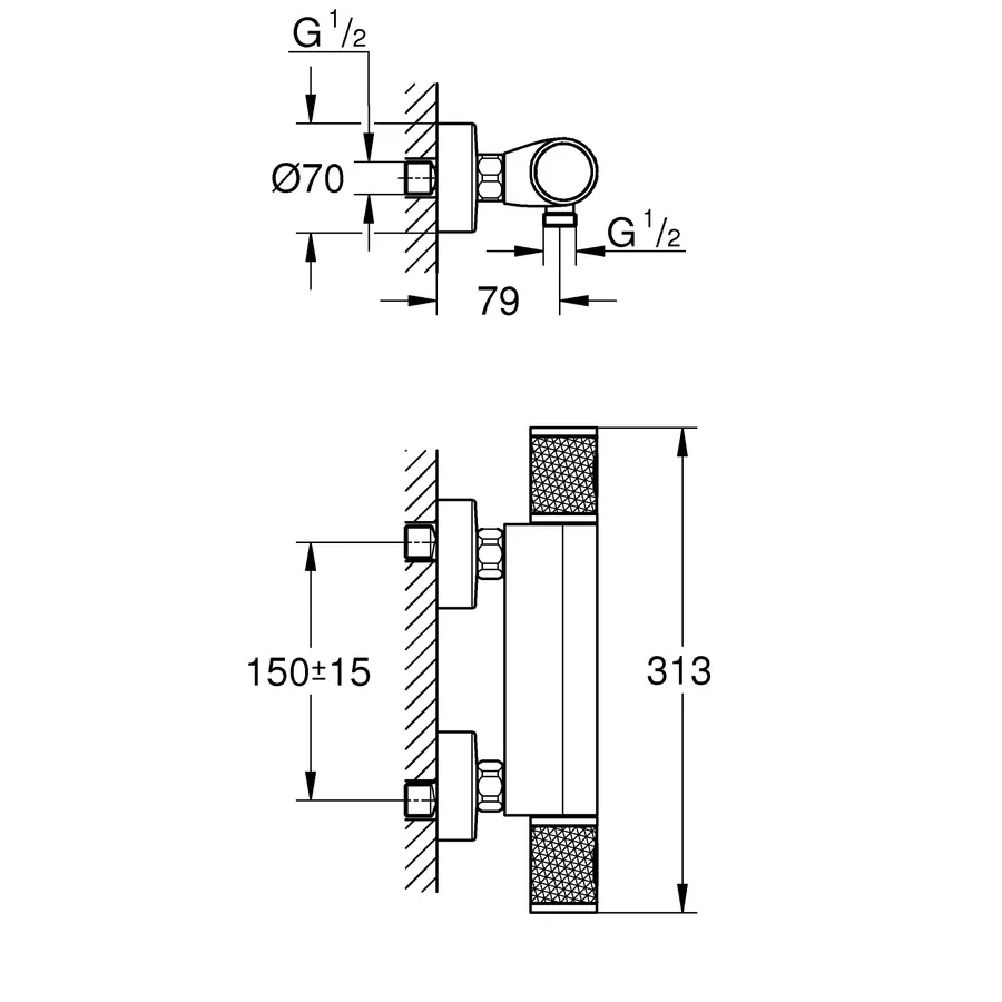 Термостат для душу Grohe Grohtherm 1000 Performance (34776000)