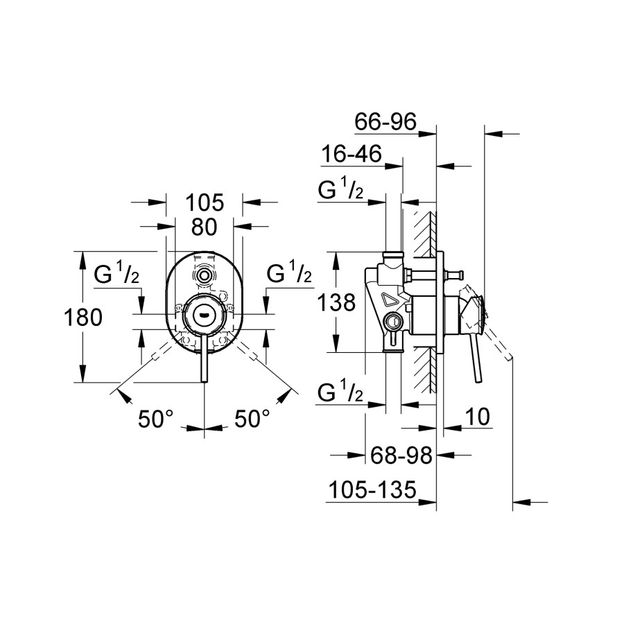Змішувач для ванни Grohe BauClassic (29047000)