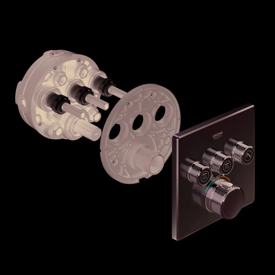 Термостат прихованого монтажу на 3 споживача Grohe Grohtherm SmartControl (29126000)