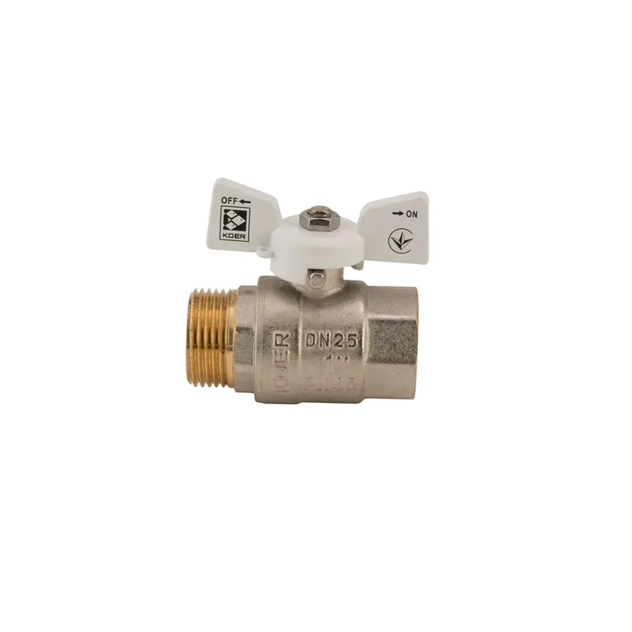 Кран кульовий Koer 1" ГШМ (KR.218.W) білий (KR0184)