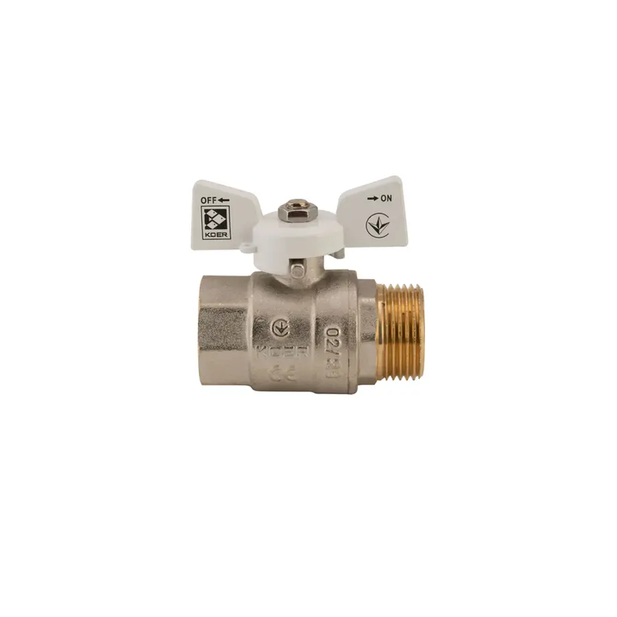 Кран кульовий Koer 1" ГШМ (KR.218.W) білий (KR0184)