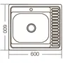 Мийка кухонна Zerix Z6060L-06-160E (Satin) (ZM0568)