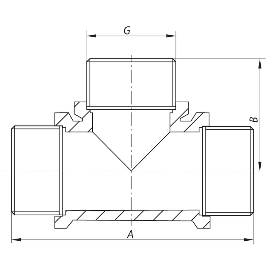 Трійник 1/2'' ННН Koer KF.T06M (KF0069)