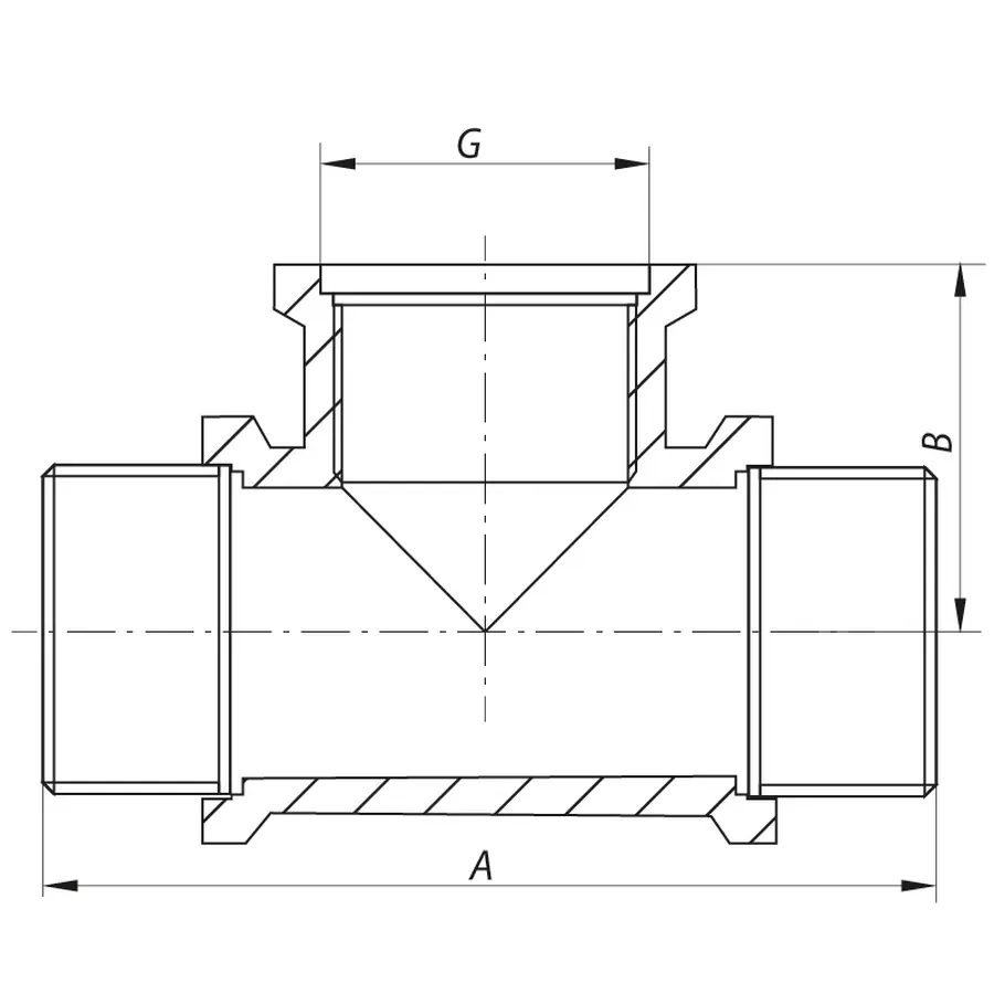 Трійник 1/2" НВН Koer KF.T06MFM (KF0070)