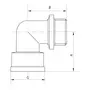 Кут 3/4'' НВ Koer KF.L08MF (KF0076)