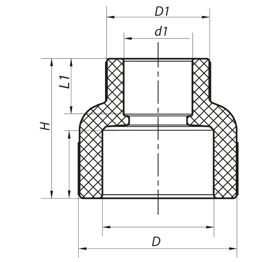 Муфта редукційна ВВ 75x40 PPR Koer K0208.PRO (KP2573)