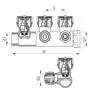 Колектор для теплої підлоги на 4 контура Koer KR.1122-4 1"x4 ways (KR2655)