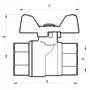 Кран кульовий 3/4" ГГМ (NF.711) Nolf (NF2943)