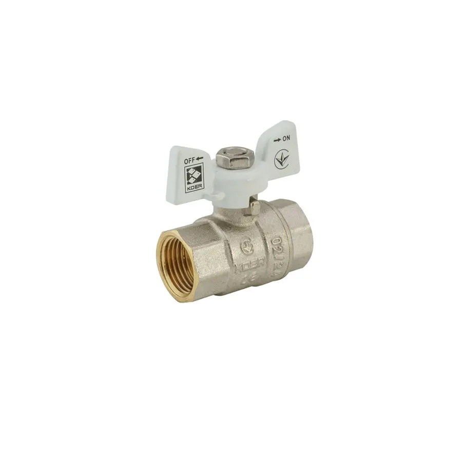 Кран кульовий KOER 1/2" ГГМ (KR.217.W) білий (KR0177)