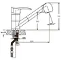 Змішувач для кухні Haiba Focus 014 з висувною лійкою (HB0129)