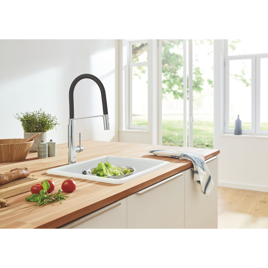 Змішувач для кухні з гнучким виливом Grohe Concetto new (31491000)