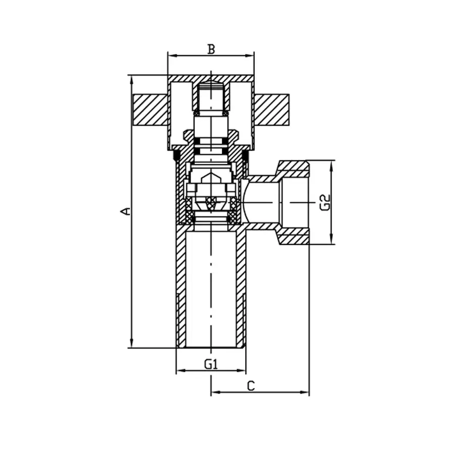 Кран Koer KR.519 - 1/2x1/2 (KR3212)