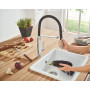 Змішувач для кухні з гнучким виливом Grohe Concetto new (31491000)
