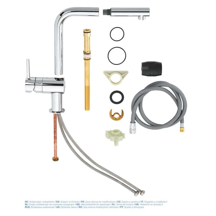 Змішувач для кухні з висувним виливом Grohe Minta (32168000)