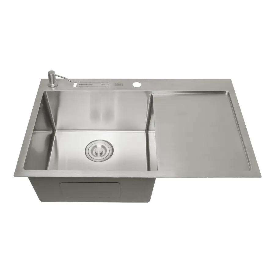 Накладна кухонна мийка з правим крилом Nett NS-7848(R)