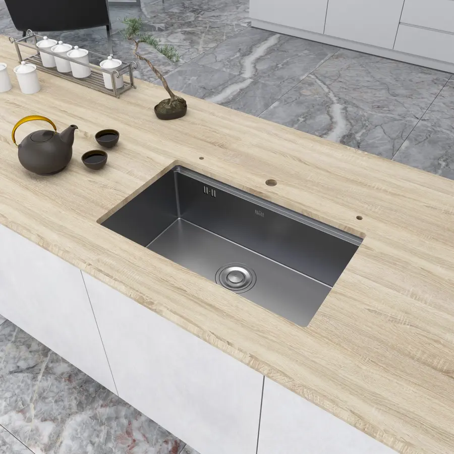 Мийка під стільницю для кухні з нержавійки кухонна станція Nett NS-7042