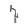 Змішувач на кухню водоспад з висувною лійкою графіт Nett LGr-35