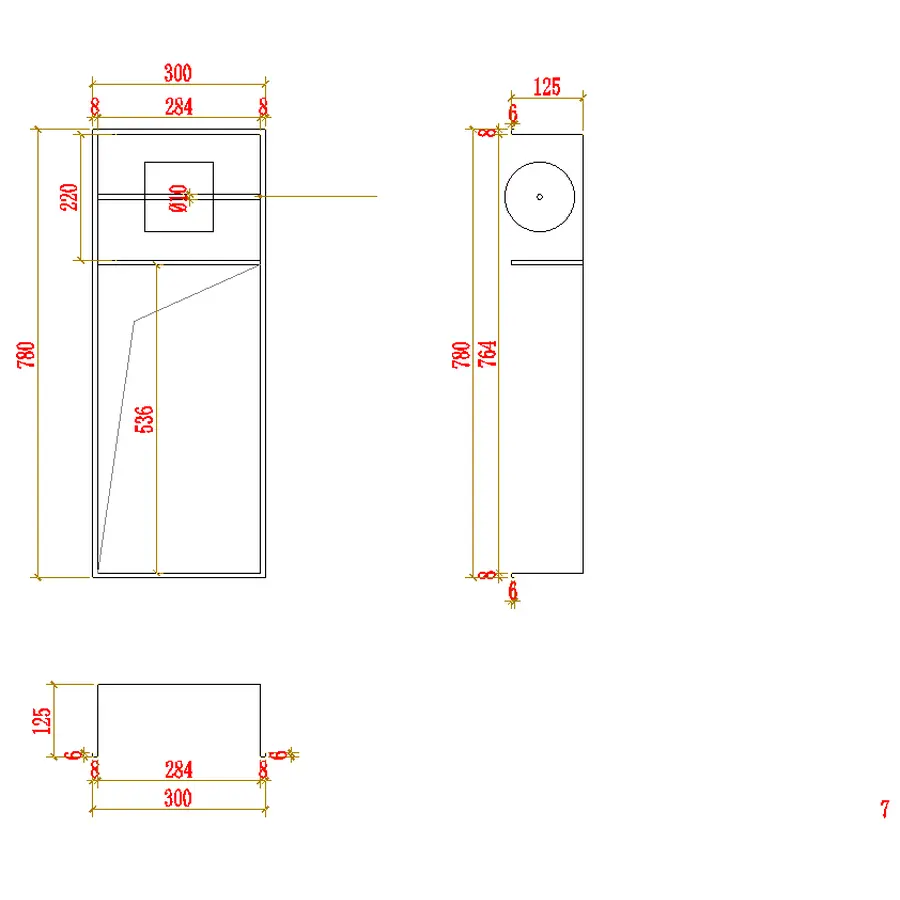 Полиця до туалета металева вбудована чорна Nett TB-78