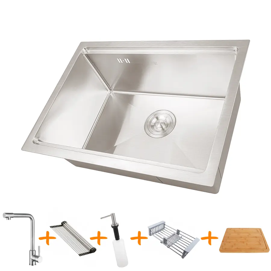 Комплект мийки на кухню та змішувача з нержавіючої сталі NS-5742
