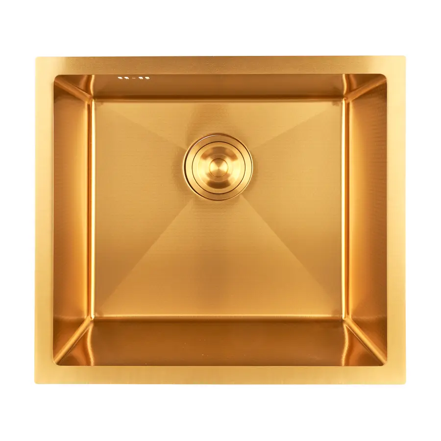 Золота мийка для кухні з декором нержавіюча під стільницю Nett NGS-5045