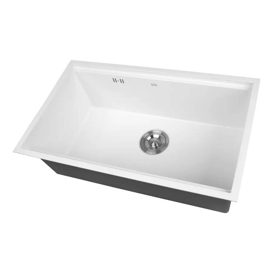 Біла мийка на кухню під стільницю 1.5 мм з нержавіючої сталі Nett NW-7042 Біла мийка на кухню під стільницю 1.5 мм з нержавіючої сталі Nett NW-7042