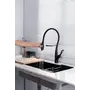 Чорний змішувач для кухні з гнучким виливом Nett SWB-52